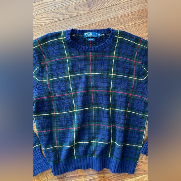 Vintage Polo Ralph Lauren Plaid Sweater - Picture 1 of 2